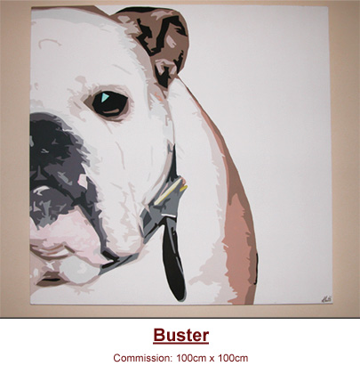 Bulldog Portrait Painting