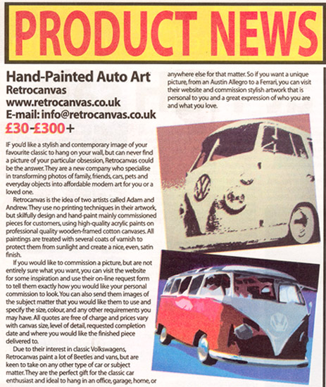 Classic Car Weekly Article