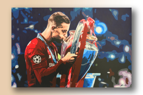 Liverpool FC Jordan Henderson Painting