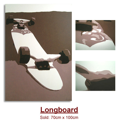 Longboard Skateboard Painting