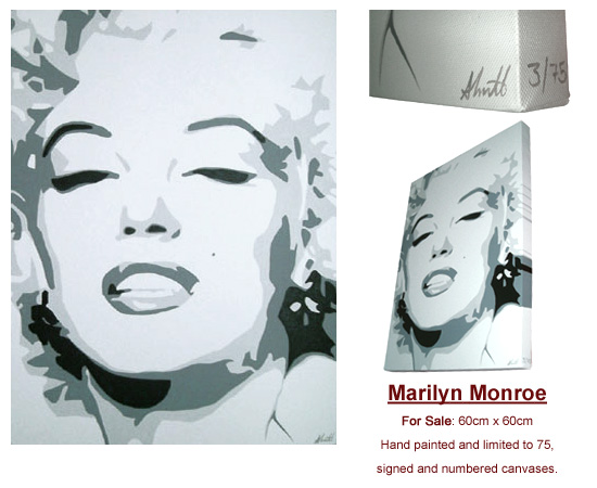 Marilyn Monroe limited edition Painting