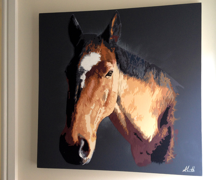 Horse Commissioned Portrait Painting